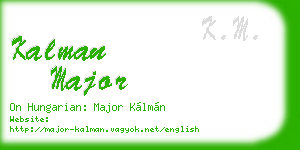 kalman major business card